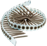 Senco 08D Series 08D200W Deck Screw, Brown, Flat Head, #2 Drive, Steel, Weatherex